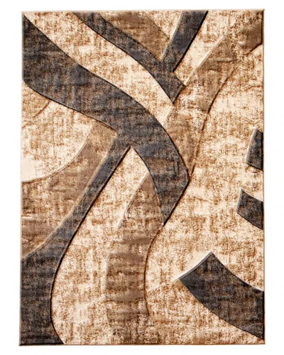 Ecarpet Haley Modern Abstract Rug In Brown