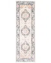 Ecarpet Heriza Traditional Runner Rug In Neutral