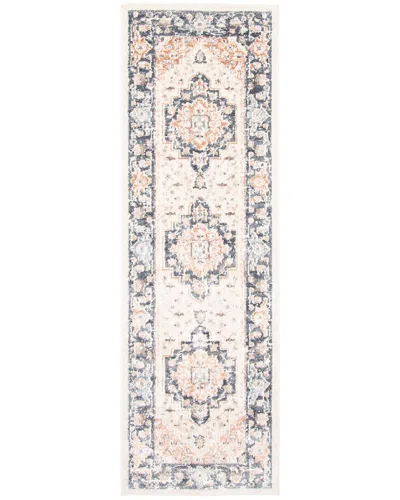 Ecarpet Heriza Traditional Runner Rug In Neutral
