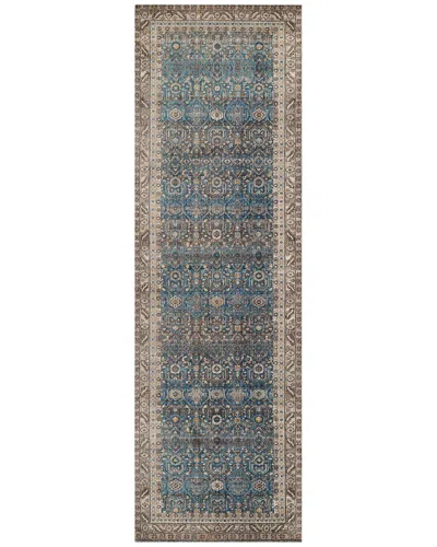 Ecarpet Izmir Traditional Runner Rug In Blue