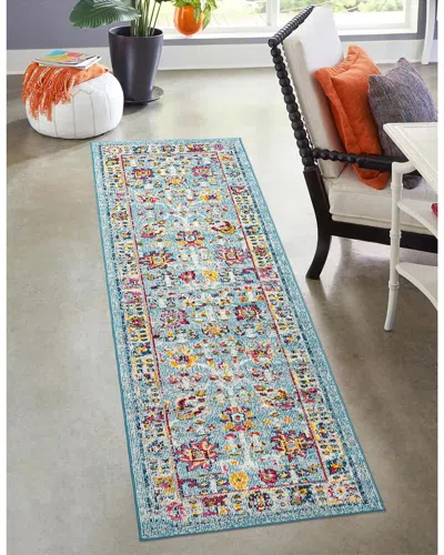 Ecarpet Jasmine Traditional Rug In Blue