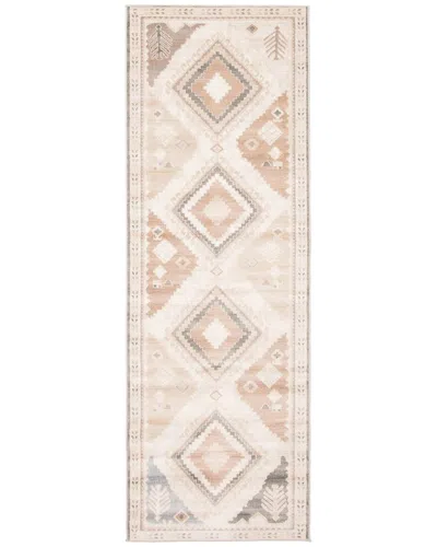 Ecarpet Lia Tribal Runner Rug In Neutral
