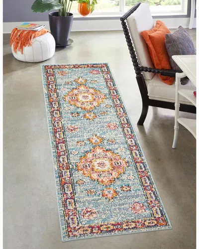 Ecarpet Lotus Traditional Rug In Blue