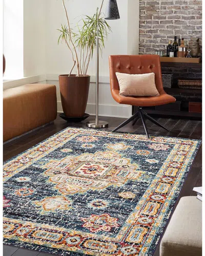 Ecarpet Lotus Traditional Rug In Blue