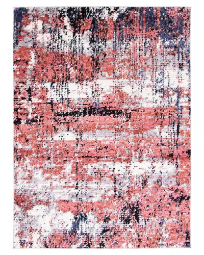 Ecarpet Moroccan Marble Contemporary Abstract Rug In Burgundy