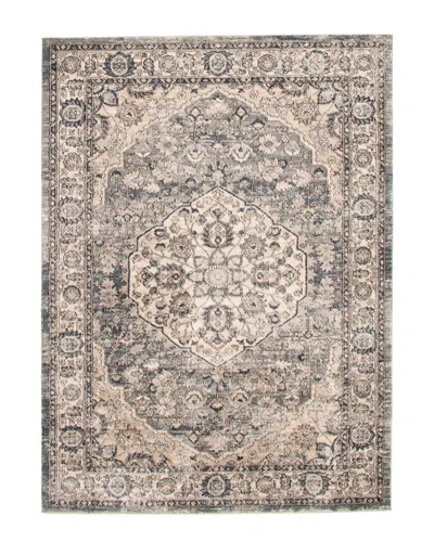 Ecarpet Oregon Tabriz Vintage Medallion Rug In Blue