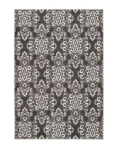 Ecarpet Patty Traditional Damask Rug In Black