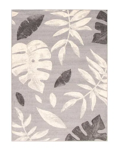 Ecarpet Presly Contemporary Floral Rug In Gray