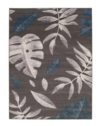 Ecarpet Presly Contemporary Floral Rug In Brown