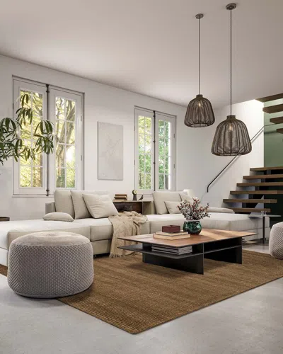 Ecarpet Rio Contemporary Wool Rug In Brown