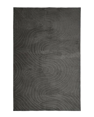 Ecarpet Somos Modern Machine-washable Rug In Charcoal