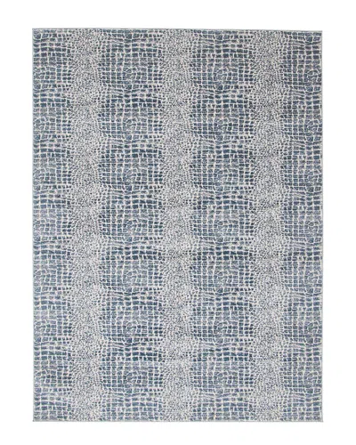 Ecarpet Talia Distressed Contemporary Rug In Blue