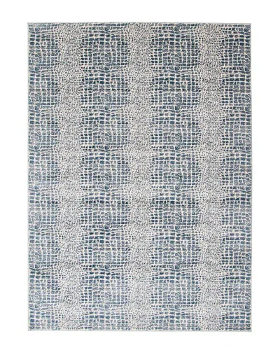 Ecarpet Talia Distressed Contemporary Rug In Navy