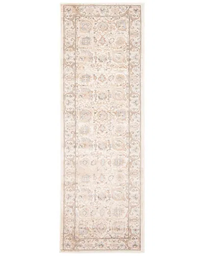 Ecarpet Tuscany Traditional Runner Rug In White