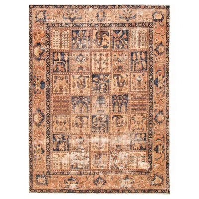 Ecarpetgallery Antalya One-of-a-kind 6'11" X 9'5" 1990s Wool Area Rug In Beige;copper;dark Navy;dark Brown;copper