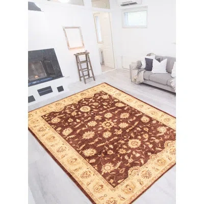 Ecarpetgallery Chobi Finest Dark Brown/ivory Area Rug In Brown;ivory