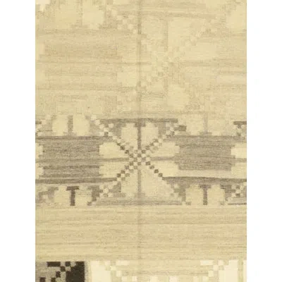 Ecarpetgallery Handwoven Flatweave Wool Cream Area Rug