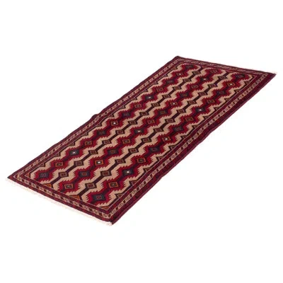 Ecarpetgallery One-of-a-kind 3'2" X 6'3" New Age Area Rug In Red/tan In Red;tan