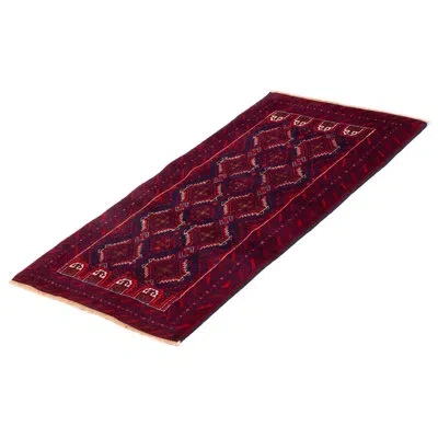 Ecarpetgallery One-of-a-kind 3'3" X 5'11" New Age Area Rug In Dark Navy/red In Red;dark Navy