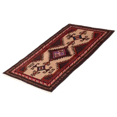 Ecarpetgallery One-of-a-kind 3'5" X 5'11" New Age Area Rug In Tan/red In Red;tan