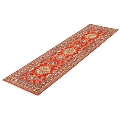 Ecarpetgallery One-of-a-kind Finest Ghazni Hand-knotted New Age 2'9" X 10'2" Runner Wool Area Rug In Light Blue/ora In Orange;cream;light Blue