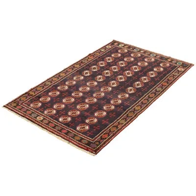 Ecarpetgallery One-of-a-kind Hand-knotted 1970s Anatolian Black/red 4'3" X 7'10" Wool Area Rug In Black;red