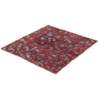 Ecarpetgallery One-of-a-kind Hand-knotted 1970s Dark Burgundy/blue 4'7" X 5'5" Wool Area Rug In Blue;dark Burgundy