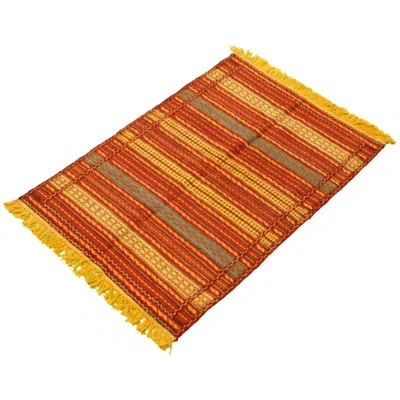Ecarpetgallery One-of-a-kind Hand-knotted 1970s Kashkoli Dark Copper/yellow 3'7" X 5' Wool Area Rug In Yellow;dark Copper