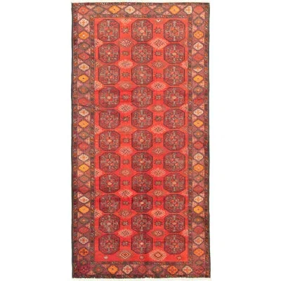 Ecarpetgallery One-of-a-kind Hand-knotted 1980s Anatolia Red 4'8" X 9'9" Runner Wool Area Rug In Red,brown,orange