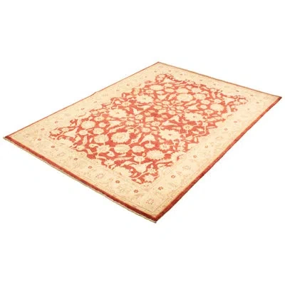 Ecarpetgallery One-of-a-kind Hand-knotted 1980s Chobi Cream 6'6" X 9'4" Wool Area Rug In Cream,dark Red