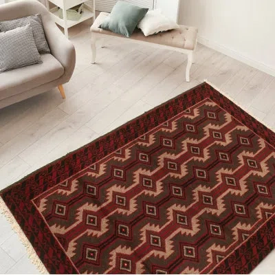 Ecarpetgallery One-of-a-kind Hand-knotted 1980s Herati Red 3'2" X 5'5" Wool Area Rug