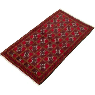 Ecarpetgallery One-of-a-kind Hand-knotted 1980s Herati Red 3'5" X 6' Wool Area Rug