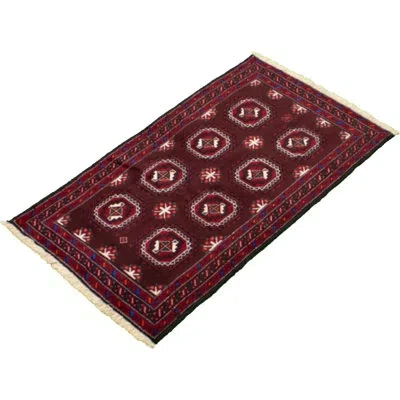 Ecarpetgallery One-of-a-kind Hand-knotted 1980s Rizbaft Dark Burgundy 3'4" X 5'11" Wool Area Rug