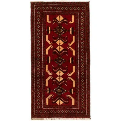 Ecarpetgallery One-of-a-kind Hand-knotted 1980s Rizbaft Red 3' X 5'11" Wool Area Rug