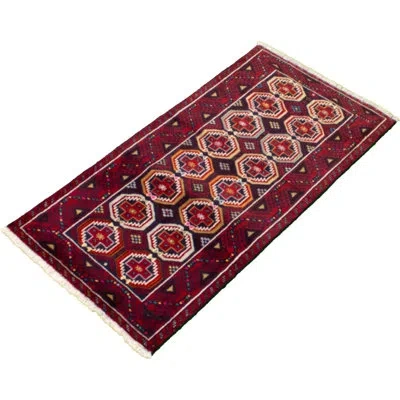 Ecarpetgallery One-of-a-kind Hand-knotted 1980s Rizbaft Red 3'2" X 6'2" Wool Area Rug