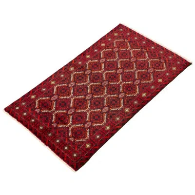 Ecarpetgallery One-of-a-kind Hand-knotted 1980s Rizbaft Red 3'3" X 5'11" Wool Area Rug