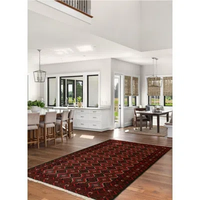 Ecarpetgallery One-of-a-kind Hand-knotted 1980s Rizbaft Red 3'4" X 5'11" Wool Area Rug