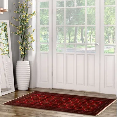 Ecarpetgallery One-of-a-kind Hand-knotted 1980s Rizbaft Red 3'5" X 6'5" Wool Area Rug