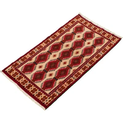 Ecarpetgallery One-of-a-kind Hand-knotted 1980s Rizbaft Red/beige 3'1" X 5'10" Wool Area Rug In Red;beige