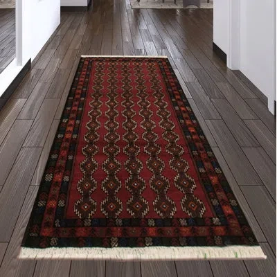 Ecarpetgallery One-of-a-kind Hand-knotted 1980s Rizbaft Red/brown 3'3" X 6' Wool Area Rug In Brown;red