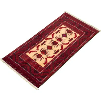 Ecarpetgallery One-of-a-kind Hand-knotted 1980s Rizbaft Red/cream 3' X 5'10" Wool Area Rug In Red;cream