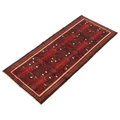 Ecarpetgallery One-of-a-kind Hand-knotted 1990s Anatolian Red/brown 3'9" X 9' Runner Wool Area Rug In Brown;red