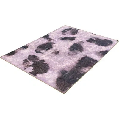 Ecarpetgallery One-of-a-kind Hand-knotted 1990s Pink/dark Gray 6'4" X 8'8" Wool Area Rug In Pink,dark Gray