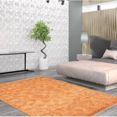 Ecarpetgallery One-of-a-kind Hand-knotted New Age 18/20 Pak Oushak Beige/copper 4'2" X 5'10" Wool Area Rug In Beige;copper