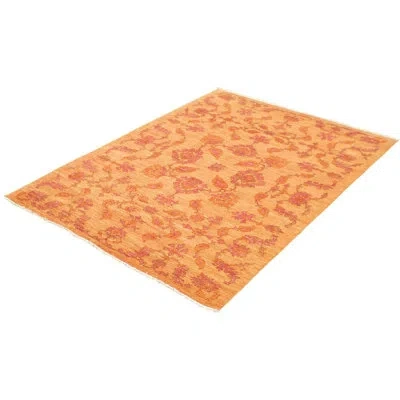 Ecarpetgallery One-of-a-kind Hand-knotted New Age 18/20 Pak Oushak Beige/copper 6'2" X 8'8" Wool Area Rug In Beige,purple,copper