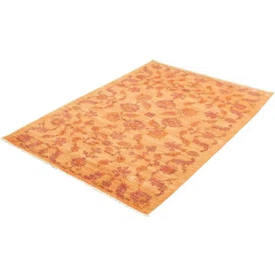Ecarpetgallery One-of-a-kind Hand-knotted New Age 18/20 Pak Oushak Beige/copper 6'3" X 9'2" Wool Area Rug In Beige,purple,copper