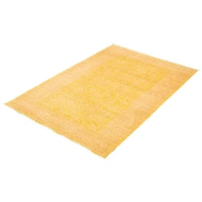 Ecarpetgallery One-of-a-kind Hand-knotted New Age 18/20 Pak Oushak Gold 5'2" X 7'10" Wool Area Rug In Beige,pink,gold