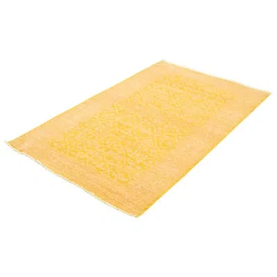 Ecarpetgallery One-of-a-kind Hand-knotted New Age 18/20 Pak Oushak Gold 5'3" X 8'7" Wool Area Rug In Beige,yellow,gold