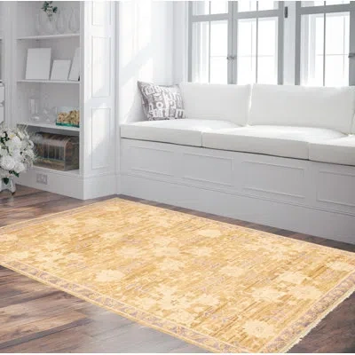 Ecarpetgallery One-of-a-kind Hand-knotted New Age 18/20 Pak Oushak Light Brown 4'2" X 5'11" Wool Area Rug