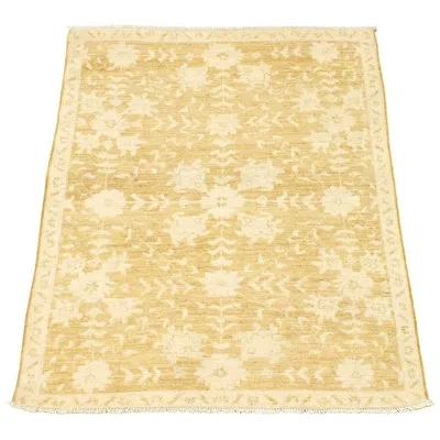 Ecarpetgallery One-of-a-kind Hand-knotted New Age 18/20 Pak Oushak Olive 4'2" X 5'9" Wool Area Rug